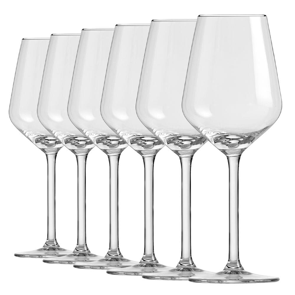 Murago - 24er Set Weißweingläser Elegance ca. 380 ml - Weißweingläser elegante Weingläser Weinglas für 380ml Weißwein 24 Stück Gläser bauchig Weißweinglas spülmaschinenfest groß Weissweingläser