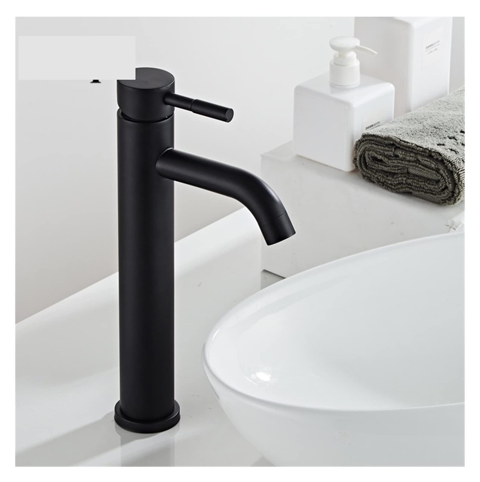Mooilko Plum Bathroom Basin Faucet Black Baking 304 Stainless Steel Sink Mixer Tap Cold Sink Faucet Bathroom Lavotory Faucet Easy To Install(Plum)