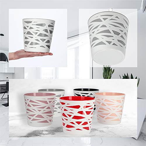 KADAX Blumentopf, Übertopf, runder Pflanztopf aus Kunststoff, Pflanzkübel für Blumen, Pflanzen, Balkon, Blumenkübel für Innen… – Ansicht 6