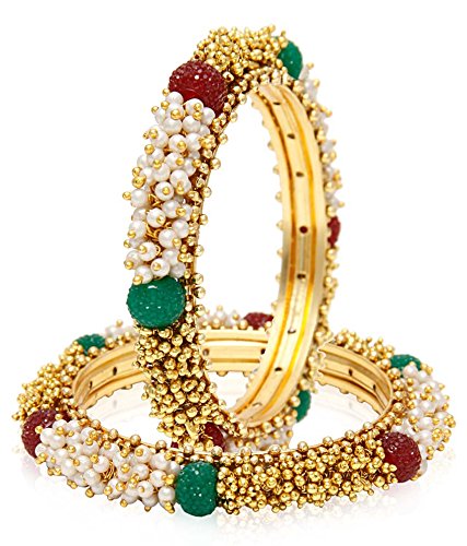 Jewels Galaxy Designer American Diamond Gold Plated Bangles for Women/Girls (Multi-Color, 2.8) (LQ-BNG-467-2) (B084G2YJFQ) Amazon Price History, Amazon Price Tracker