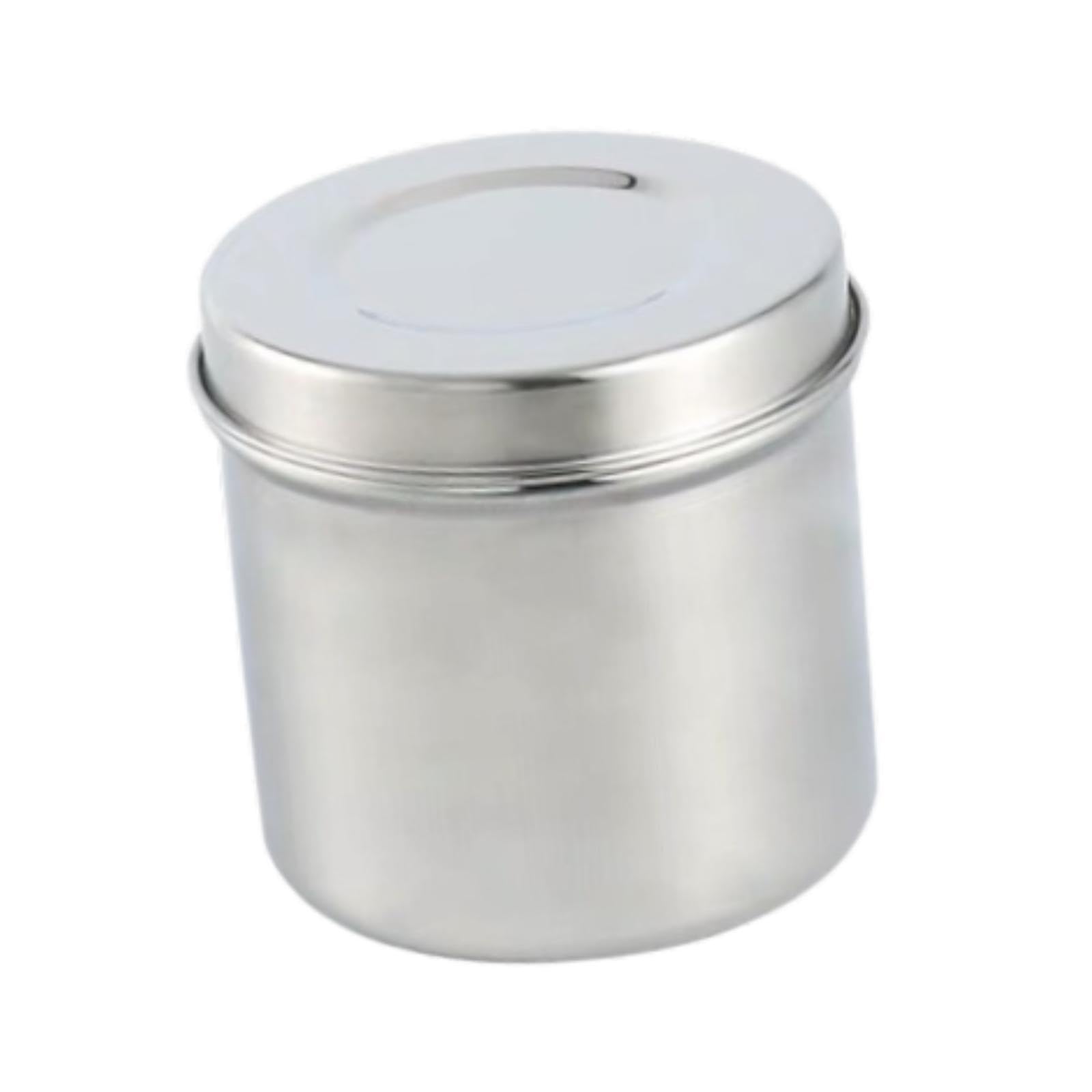harayaa Récipient en Acier pour Pommade Médicale avec Couvercle pour Boules de Coton dans Les Salons, 9 Cm X 9.2 Cm