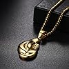 Oidea Boxing Gloves Necklace for Men: Gold Punk Gothic Boxing Glove Pendant Stainless Steel Chain Necklaces Jewelry Gifts for Mens Womens #4