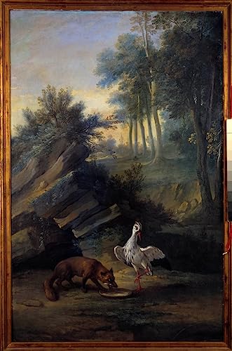 Cuadro el animal y la cigüeña lienzo para paredes vacías de oficina 60x90cm