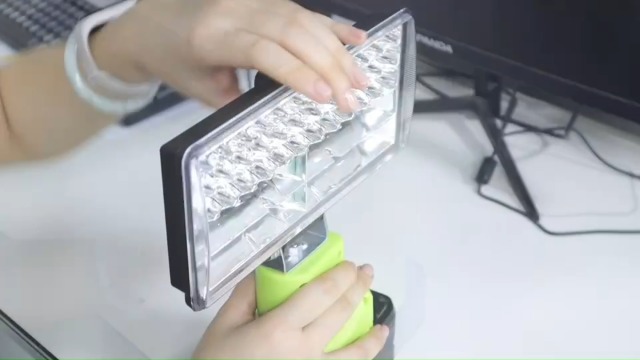 Image of 6000 LM 38W Cordless LED Work Lights Compatible with Ryobi 18V /20V Battery Portable Super Bright Flashlight LED Flood Light with 2 Modes Setting & Upgraded Short-Circuit Protection