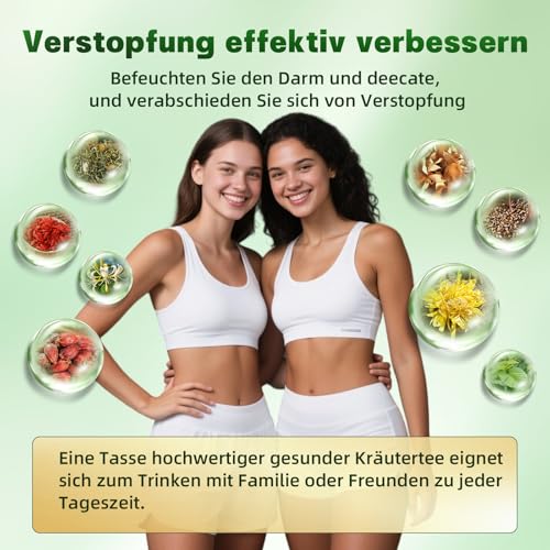 Detox tee, Gesundheitstee zur Leberentgiftung mit Goji & Chrysanthemen – Chinesischer Kräutertee für Lebergesundheit – 15 Beutel – 8 Natürliche Zutaten – Vegan, Zuckerfrei, Koffeinfrei