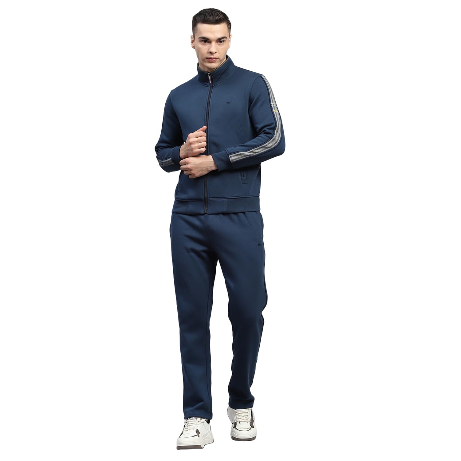 Mens Solid Mock Neck Full Sleeve Tracksuit (224066543)-image-40