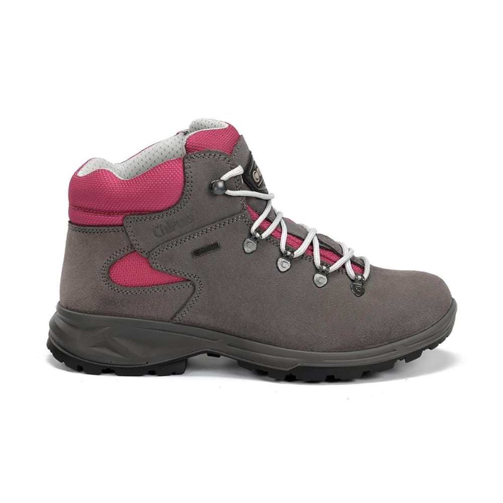 CHIRUCA BOTAS PANTICOSA 08 GORE-TEX, PARA MUJER, DE TREKKING, SENDERISMO, MONTAÑA, CAMINAR, ANDAR,CAZA COLOR GRIS, ROSA