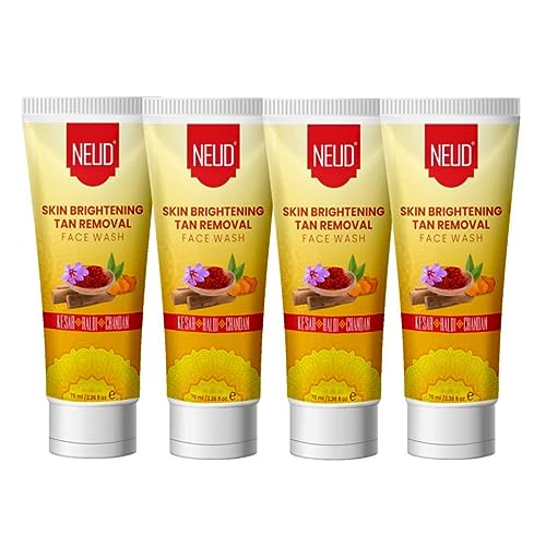 Image of NEUD Skin Brightening Tan Removal Face Wash for Men and Women - 4 Packs (70ml Each)