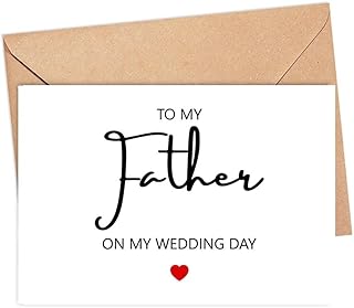 AcevedoDesign To My Father On My Wedding Day Card - To My Father Card - Wedding Day Card To Father - Card For Father On My Wedding Day - Wedding Congratulations Card