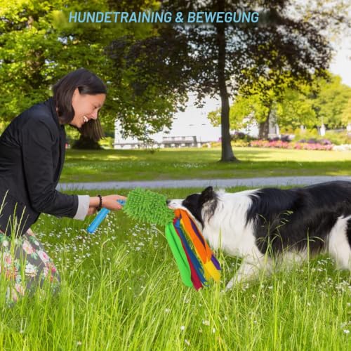 TEKCAM Hundespielzeug Mop Bungee Tug Spielzeug mit Squeaky,Interaktives Spieltrainingsseil Hunde Spielzeug für Kleine Mittlere GroßE Hunde Training Agility, Tauziehspielzeug