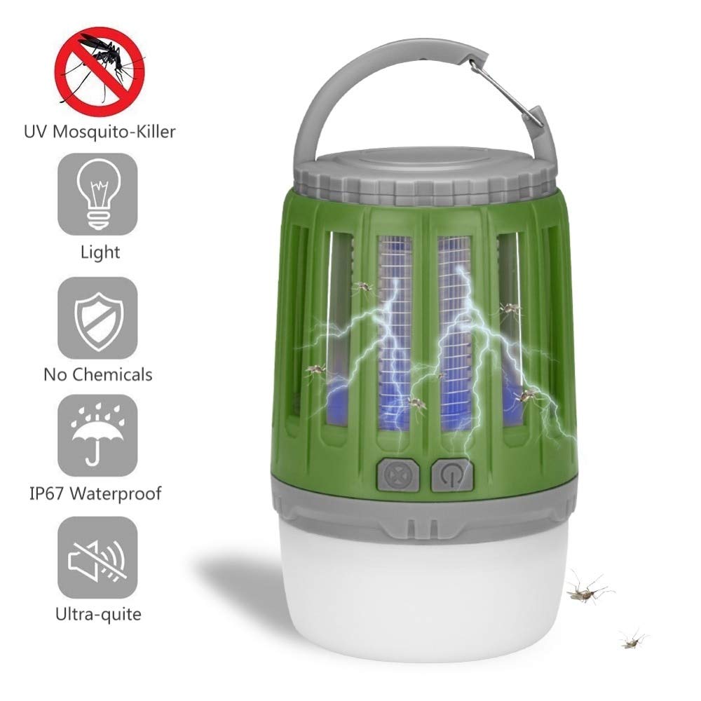 Zabójca komarów 2 w 1 ładowanie przez USB pułapka na komary Led lampka nocna łapka na owady owady światła kempingowe zabijanie odstraszacz szkodników na zewnątrz losowy kolor