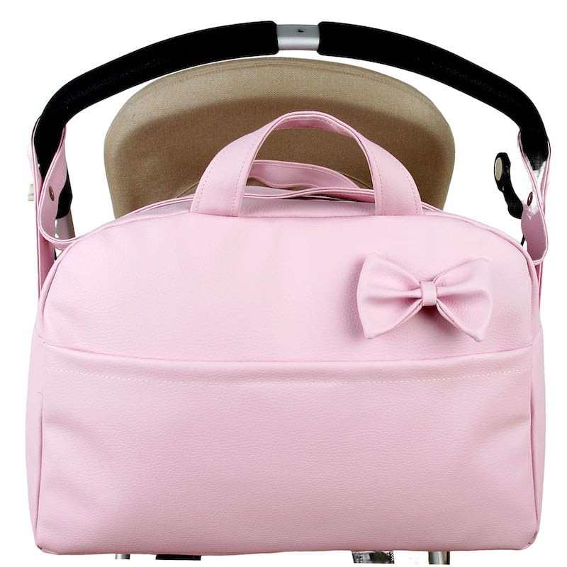 Danielstore. Bolso carro bebe Polipiel bandolera maternal. Color rosa