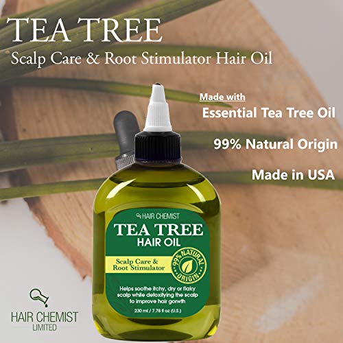 Hair Chemist 99% Natural Blend Soothe & Hydrate Tea Tree Hair Oil 7.1 Oz. #TOP6