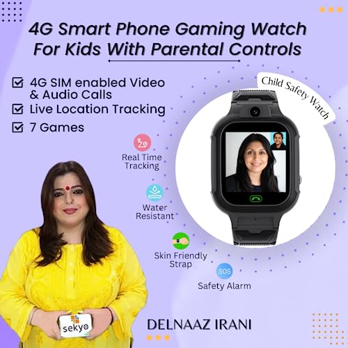 Image of sekyo Carepal Pro Smart Watch for Kids, Boys, Girls and Boys with Many Smart Features, Video Calling, Location Tracking(Carepal pro Black and S23 Ultra Black Combo for Men and Kids)