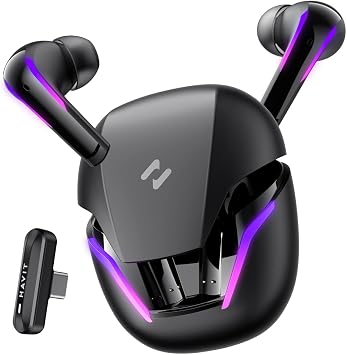 Havit TW970 TWS RGB Gaming Bluetooth Kulakl k - 2.4GHz ve Bluetooth Modu Siyah