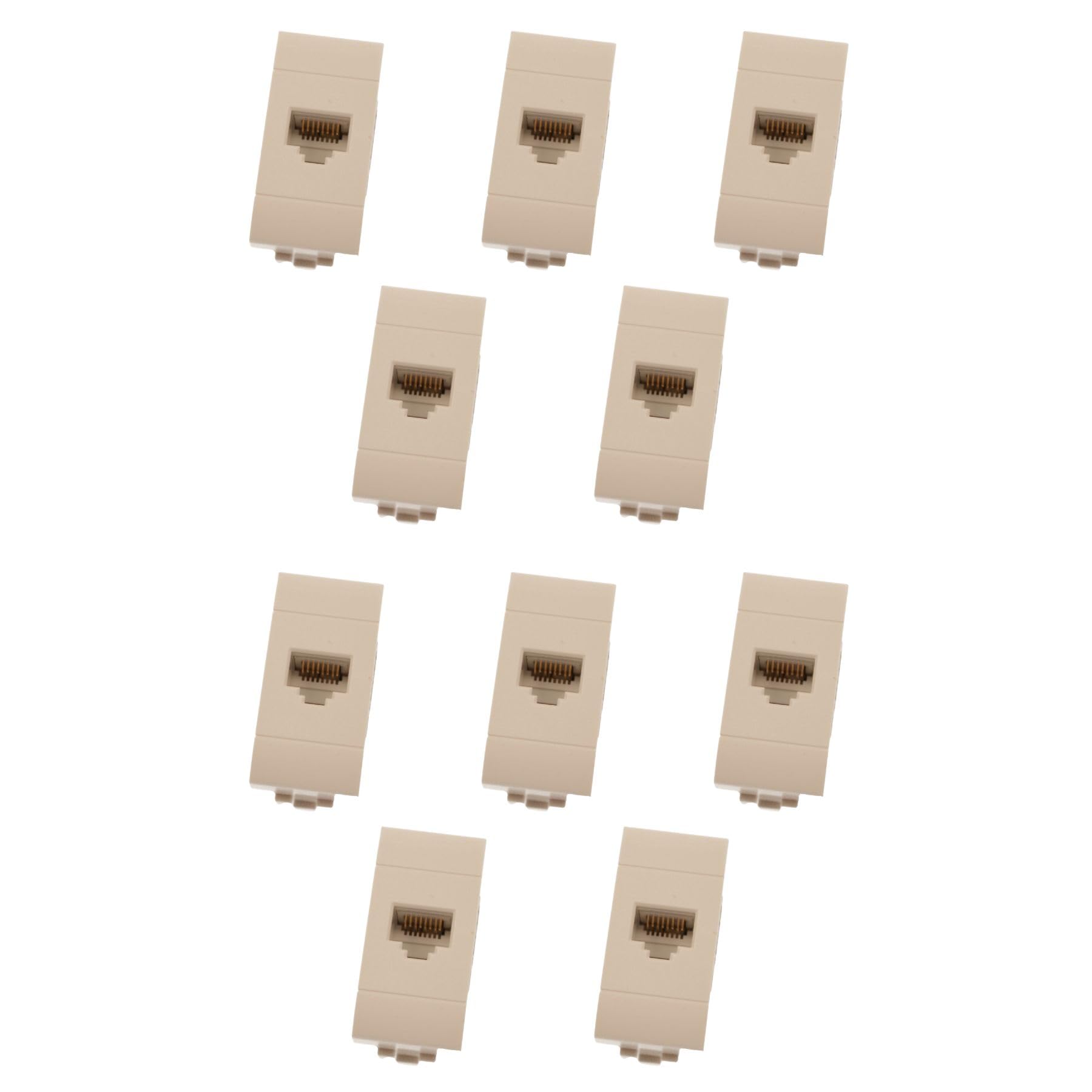 10 Pezzi Presa Dati RJ45 CAT6, Connettore Rete LAN, Compatibile con Bticino Living Light, Colore Bianco, Serie MBL, 1 Modulo