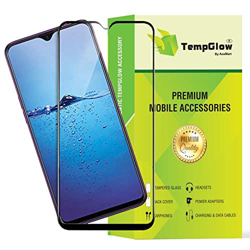 Image of Screen Protector for Oppo F9 / F9 Pro (Black) Tempered Glass Edge-to-Edge 6D Screen Guard With Installation Kit