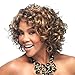 Vivica A. Fox OPRAH-2-V 12 Inch Loose and Medium Mixed Spiral Curl with Side Part, Short Curly and Soft Hair, Pure Comfort Cap, Heat Resistant Natural Classic Full Wig For Women (P4/27/30)