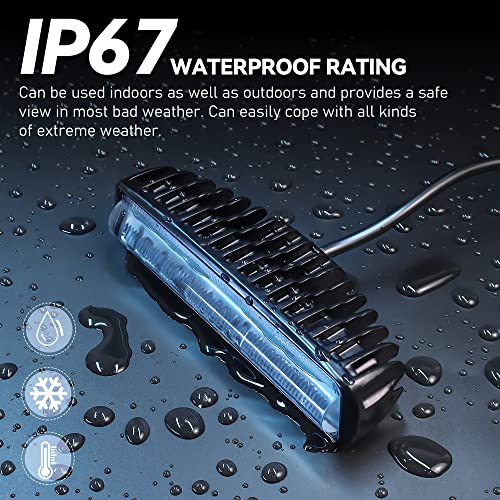 eTzone Upgrade Red LED Forklift Light 2 Pack Warehouse Warning Light Truck Safety Light Zone Warning Lights (30W, DC 12-80V)