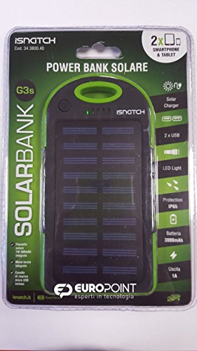 Power Bank solar 3000 mAh verde para evitar quedarte sin batería al aire libre