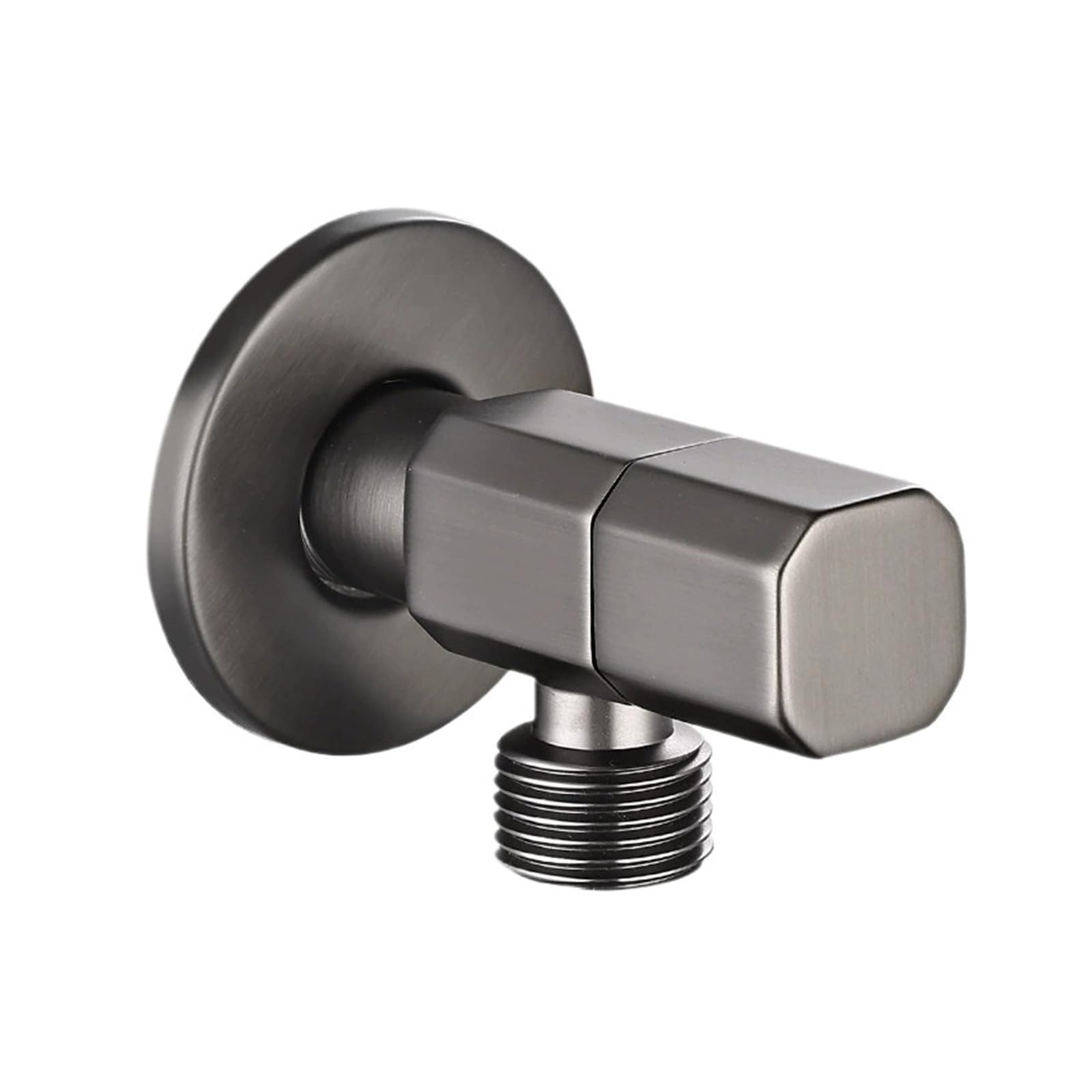 Bvhisehp Grey Thickened Brass Angle Valve Explosion Proof Hot Cold Water Stop Valve Universal Toilet Pipeline Fitting(Gray)