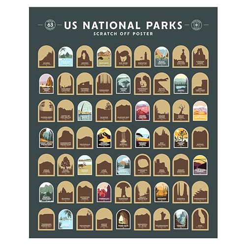 Enno Vatti National Parks Scratch Off Poster