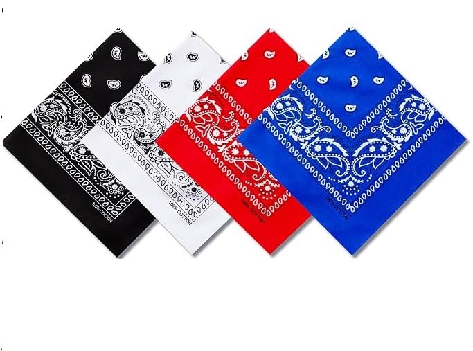 Image of SPIN CART Soft Breathable Cotton Paisley Bandana Handkerchief For Hair Head Bike For Men & Women