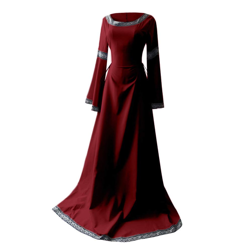Mittelalter Kleid Damen Renaissance Kostüm Damen Mittelalter Kostüme Maxi | Glockenärmel Gothic Kleidung, Corsagenkleid, Frauen Viktorianisches, Faschingskostüm, für Cosplay Karneval Halloween