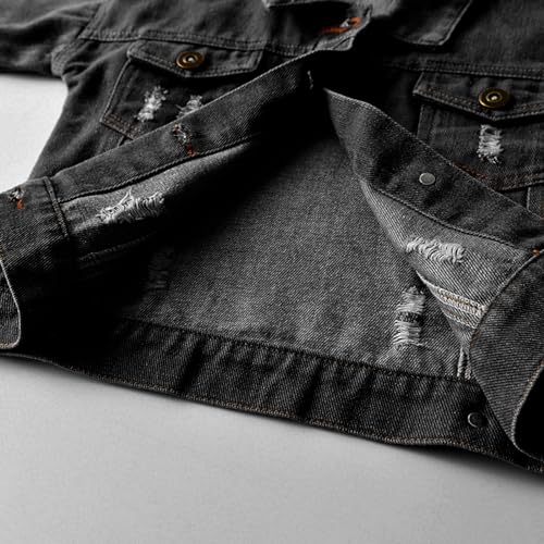 Kids Toddler Baby Denim Jacket Coat Boys Long Sleeve Lapel Button Down Ripped Jeans Top Outwear Denim Clothes Jackets3
