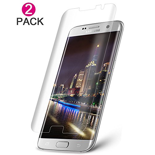 [2-Pack] ANkoon Galaxy S7 Edge Screen Protector Tempered Glass, 3D Curved [Case Friendly, 96% Half Coverage Version] HD Anti-Bubble Scratch Fingerprint Proof (Clear)