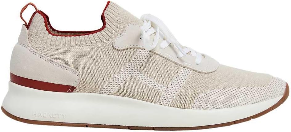 Hackett London Men's H-Runner Globe Sneaker, White (White