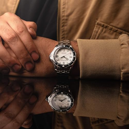 Image of DUXOT Henri Men's Automatic Dive Watch - Japanese Movement, 41mm Stainless Steel Case, Water Resistant 200m, Stainless Steel Bracelet, DX-2060