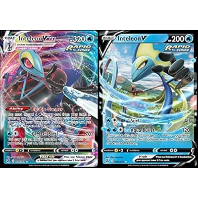 Pok&amp;eacute;mon Inteleon V & Vmax Card Set - Fusion Strike 078264 &  India | Ubuy