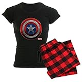 CafePress Captain America Grunge Women's Dark Pajamas Womens Novelty Cotton Pajama Set, Comfortable...