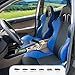 Universal Racing Seats for Cars, 1 Pair Race Car Seats with Dual Lock Sliders, Black and Blue PVC Leather, 165° Adjustment, For Car Use, Not Including Seat Bracket