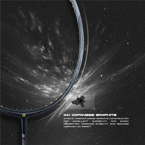 Image of Apacs Z-Ziggler Next Gen (Unstrung) | 38lbs max Tension | Ultra Slim Shaft | 100% Japanese Graphite | (4U) Head Heavy Balance | Aerodox Frame | Made in Vietnam Badminton Racket with Cover (Black)