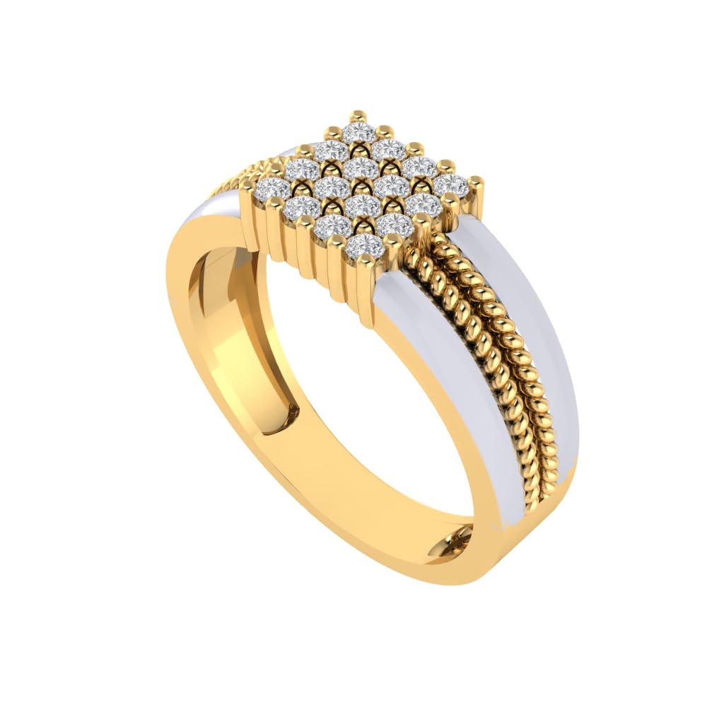Pure 925 Sterling Silver Modern Designer Band Ring | Gold, Rhodium, Rose Gold Plating Options | Diamond Ring Gift for Men and Boys | Model RSM00107-image-37