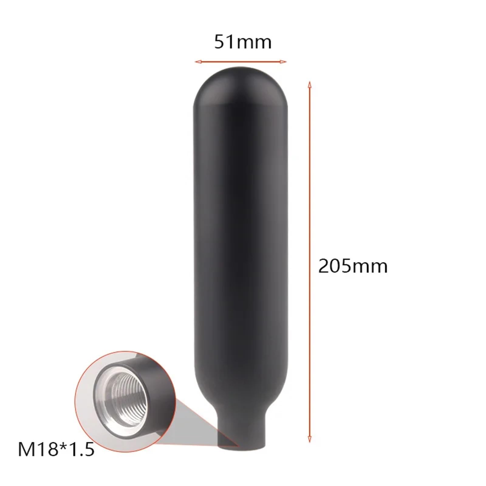 1 pcs 0.22L 220CC Réservoir d'air comprimé Bouteille de CO2 200BAR 3000PSI Bouteille de gaz Station de plongée Cilindro Plongée Aquarium Raccords