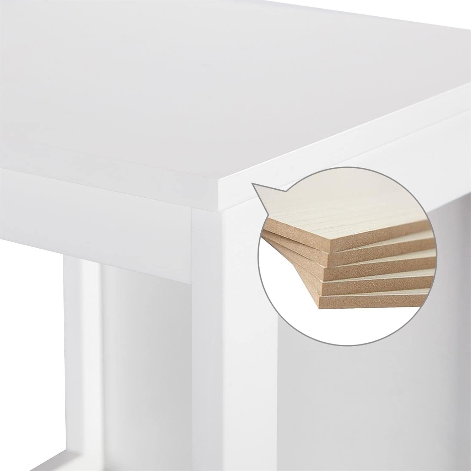 Yaheetech Armadietto da Terra in Legno Mobile per Bagno Mobile Autoportante ad Angolo Armadio con 2 Cassetti per Medicine Mobile da Cucina Salotto Soggiorno Corridoio 89 x 30 x 30 cm