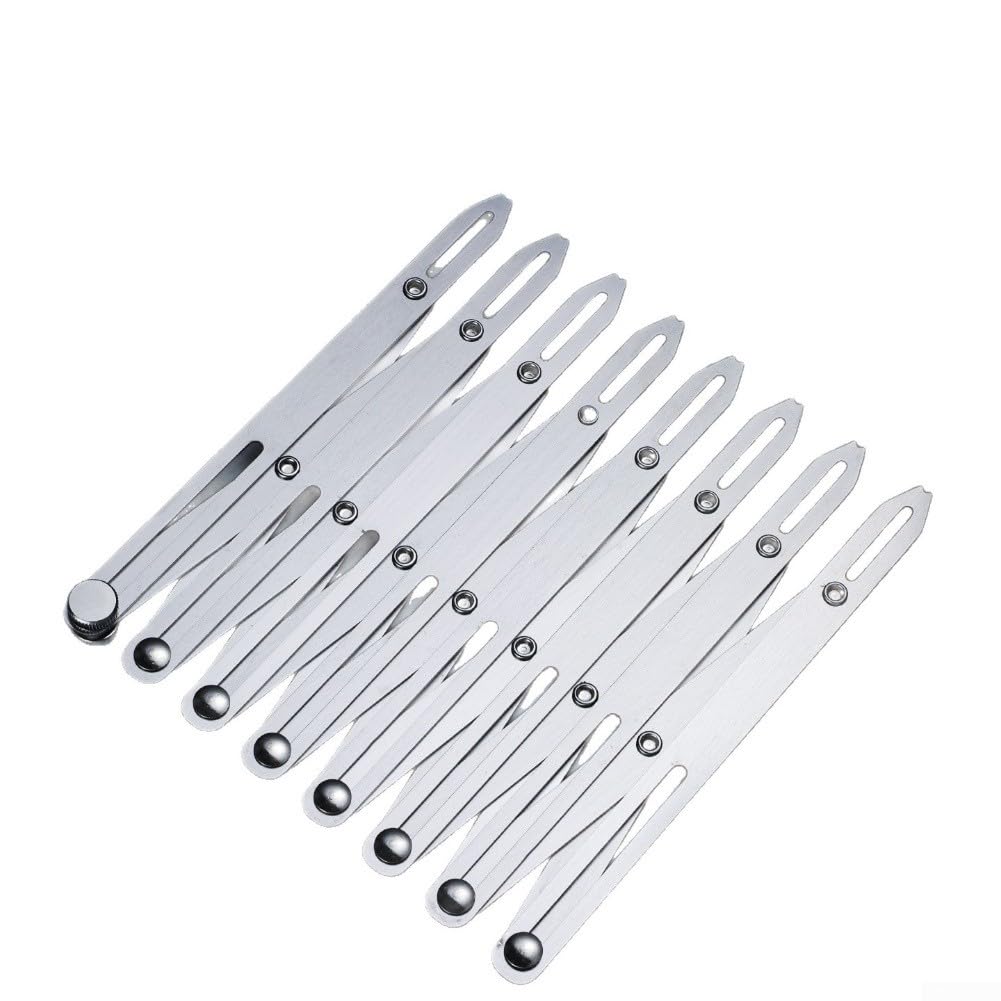 Aluminium-Nählehre zum Messen und Markieren von Knopflöchern, Falten und verschiedenen Näh- und Bastelanwendungen (kurze 8-Köpfe)