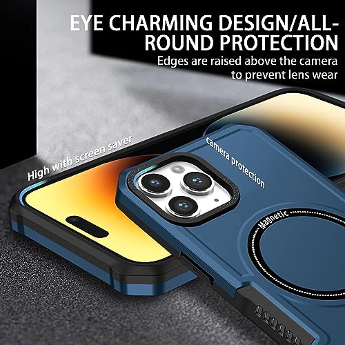 Coque antichoc iPhone 11 Pro MagSafe fine avec finition mate bleue