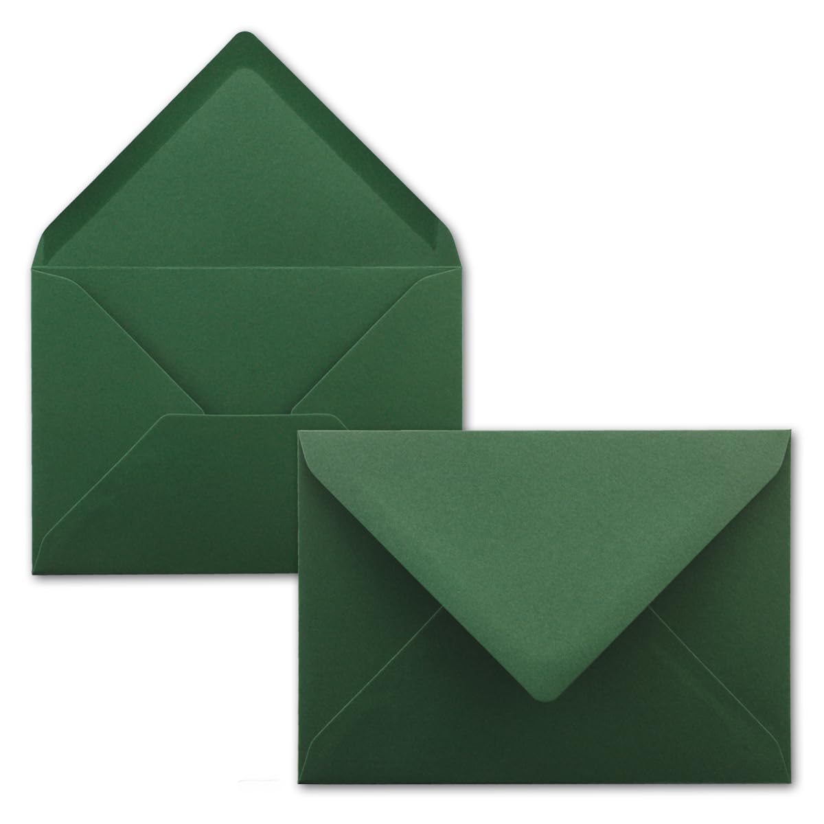 Lot de 100 enveloppes à lettre – Vert mousse – DIN C6 – 114 x 162 mm – Enveloppes avec collage humide sans fenêtre pour cartes de vœux et invitations FarbenFroh by GUSTAV NEUSER