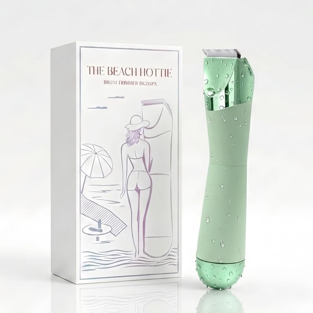 2-in-1 Electric Razor and Pubic Hair Trimmer with LED Light,Bikini Trimmer for Women,USB-C Rechargeable Waterproof Body Shaver for Bikini Area, Face, Underarms, Legs.