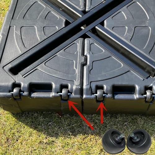 MYCENSE 2Pcs Outdoor Parasol Base Wheels 1P2R Sturdy Easy to Install Black Accessories Sunshades Base Wheels for Deck Market Outside