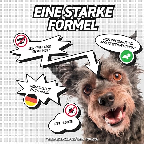 RepellShield® Hundeabwehrspray -250ml - Nicht färbend - Hunde Abwehrspray zur Ausbildung & Erziehung - Bitterspray Hund zur Abschreckung gegen Kauen & Beißen von Möbeln - Hundeschreck