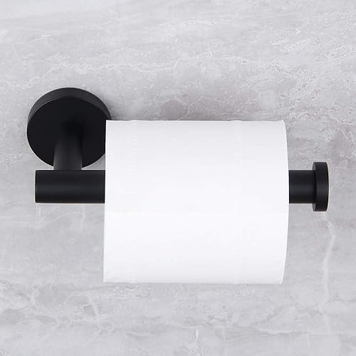 Miniatura 5 de Kit de accesorios de baño negro mate, juego de accesorios de baño de 3 piezas, acero inoxidable SUS 304 montado en la pared, incluye soporte para
