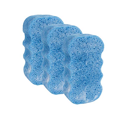 Spongeables Body Wash in a Sponge, Clean & Fresh Scent, Exfoliator and Moisturizer for The Body, Body Wash Infused Sponge, 20+ Washes, 3 Count