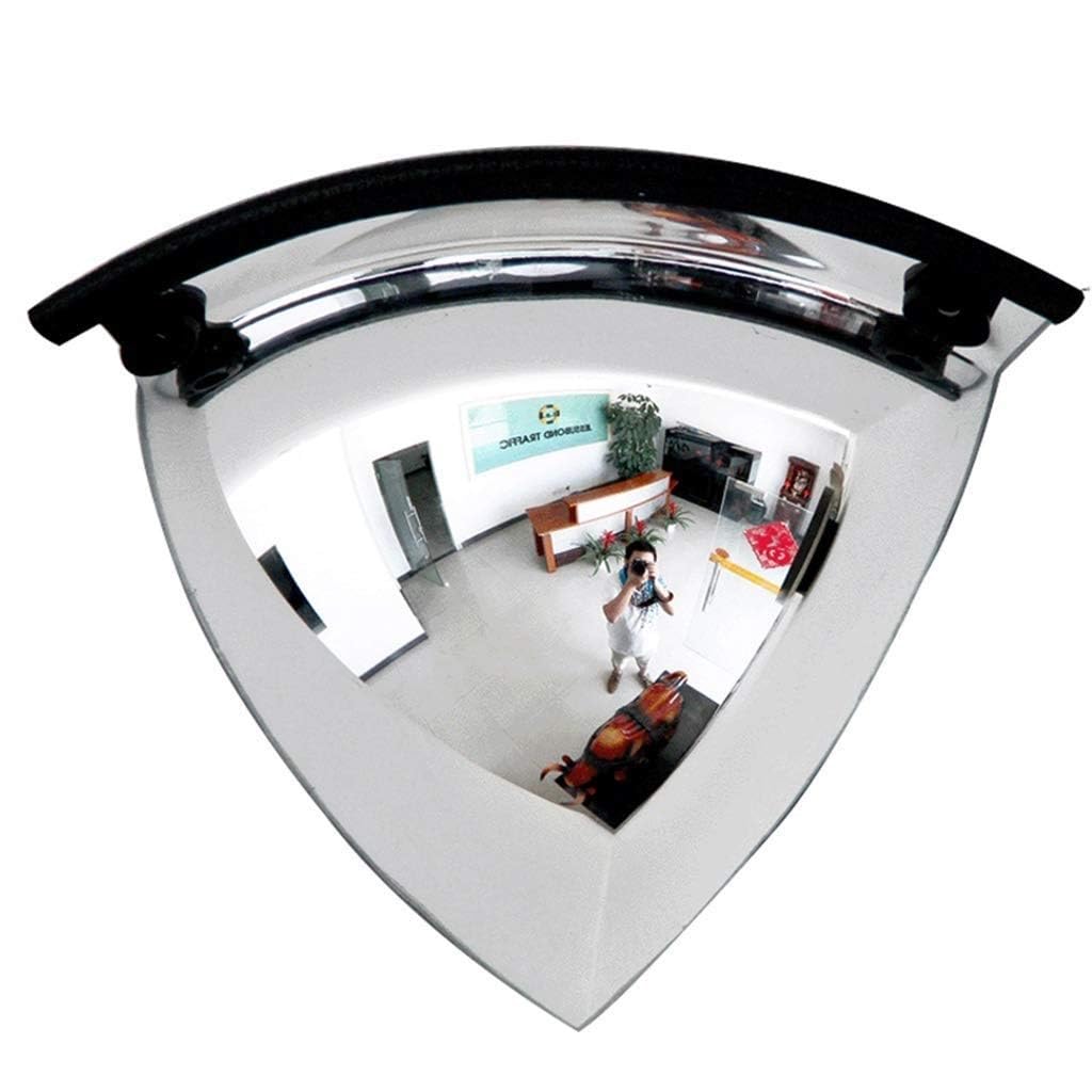 Espejo De Tráfico Exterior con Lente Gran Angular, Espejo De Seguridad Antirrobo De Supermercado De 1/8" con Esfera Esférica, Ángulo De Reflexión: 90°(31X25Cm)
