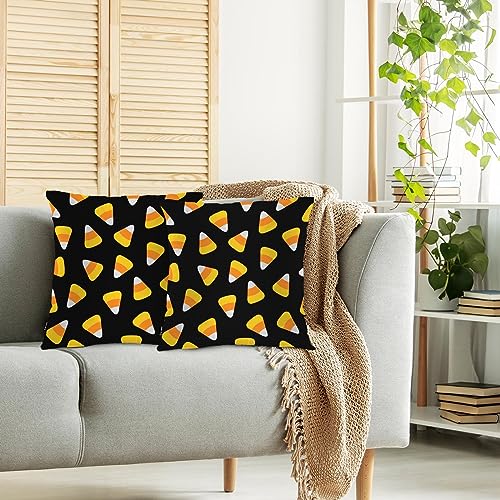 Swono PILL-SET2-KY308WSJ Throw Pillow Covers Candy Corn, Halloween Candy Corns Sweet Triangle Accent Cushion Covers Decorative Pillowcase thumb #1