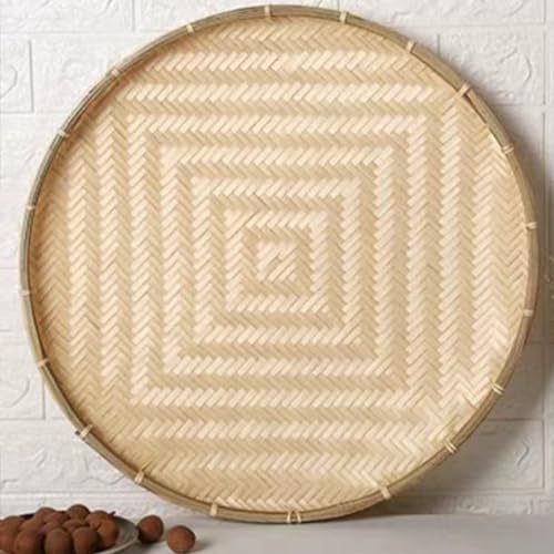 Cesta de frutas de bambú con tapa y diseño artesanal para mesa 5
